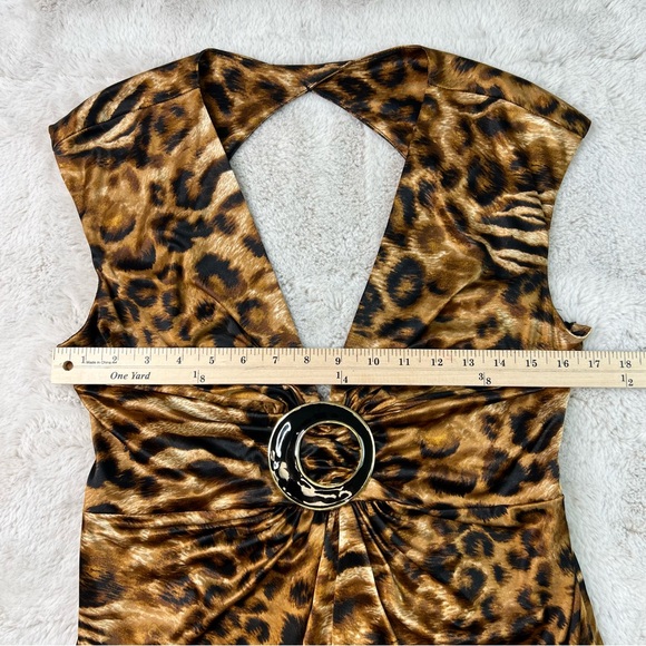 Joseph Ribkoff Leopard Print Backless Dress - Picture 7 of 11